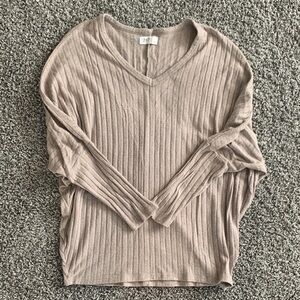 Maurices Taupe Ribbed Sweater